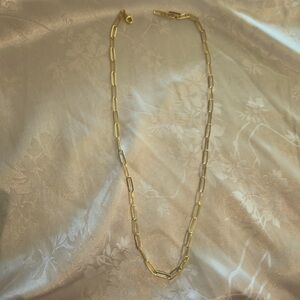 Gold Plated 925 silver Paperclip Chain Necklace